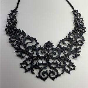 Black statement necklace